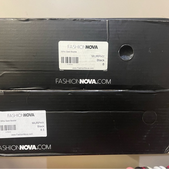 FASION NOVA Murphy Ankle Boots Pointed Block High Heel Faux Suede Zip - Picture 7 of 7